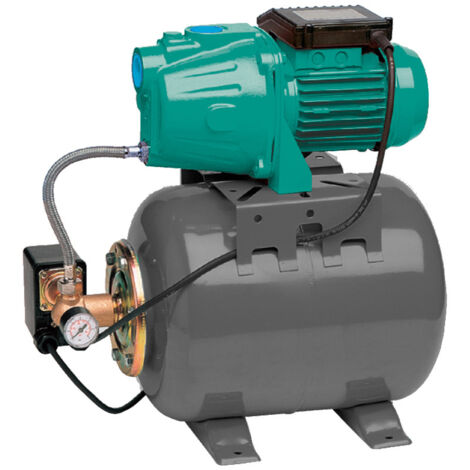 Wilo – Pompe de surface JET 800W – Débit 3 m3/h – Pression max 6 bar – Réservoir 19 l – Auto-amorçante jusqu'à 7 m – Corps en fonte grise (1/3)
