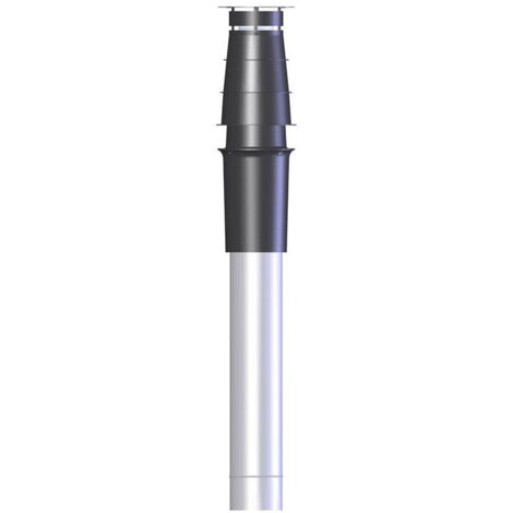 TEN – Terminal vertical concentrique 60/100 – Polypropylène noir pour chaudières à ventouse – Résistant jusqu'à 120°C – Évacuation fumées efficace