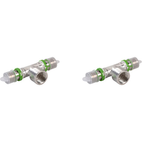 Té égal laiton multicouche à visser Comap - Femelle 1/2' - Diamètre 20 mm