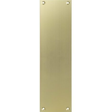 Duval – Contre-plaque pour porte palière – Aluminium borgne – Finition ivoire doré – Dimensions 250x70x2mm pour installation facile