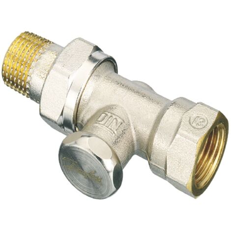 Danfoss RLV-S 15 Regelventil – Für Heizkörper, Vernickeltes Messing