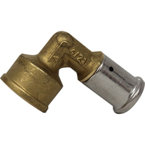 Coude multicouche à visser Henco - Femelle 3/4' - Diamètre 20 mm - Laiton (1/5)