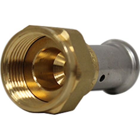 Raccord multicouche laiton à visser HENCO joint plat - écrou libre - Ø 16 mm x 1/2' - 26P-16Z05 (1/4)