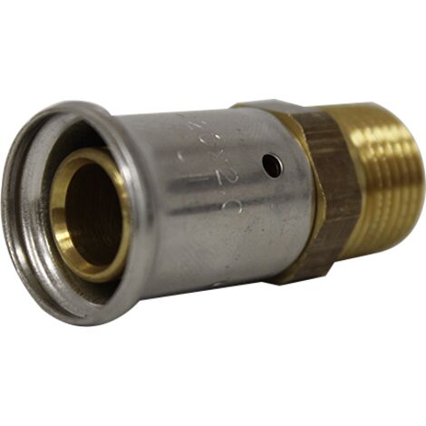 Manchon droit multicouche à visser Comap - Mâle 1/2' - Diamètre 20 mm (1/4)