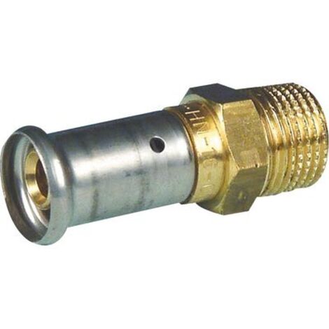 Raccord multicouche laiton à sertir HENCO Droit mâle - Ø 26 mm x 3/4' - 17P-2605