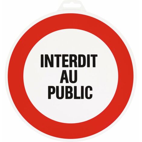 Panneau de signalisation rond Novap - Interdit au public