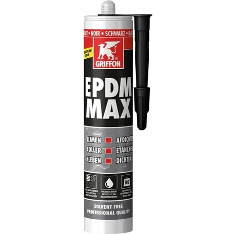 Colle et mastic d'étanchéité universel - EPDM MAX- Griffon - 465 g - Noir