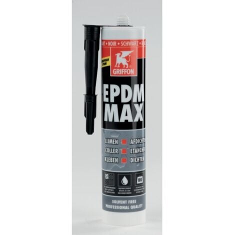 Colle et mastic d'étanchéité universel - EPDM MAX- Griffon - 465 g - Noir