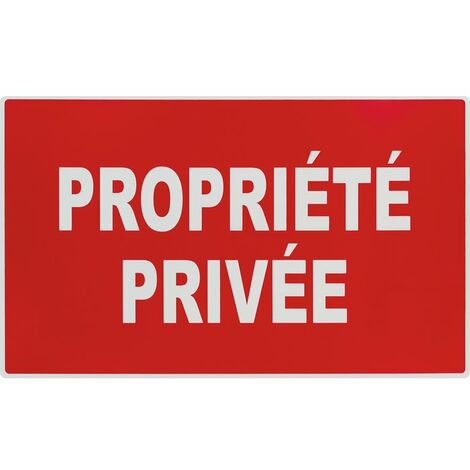 Novap – Panneau d'interdiction propriété privée 330x200mm – Plastique résistant aux intempéries – Installation facile avec trous de fixation