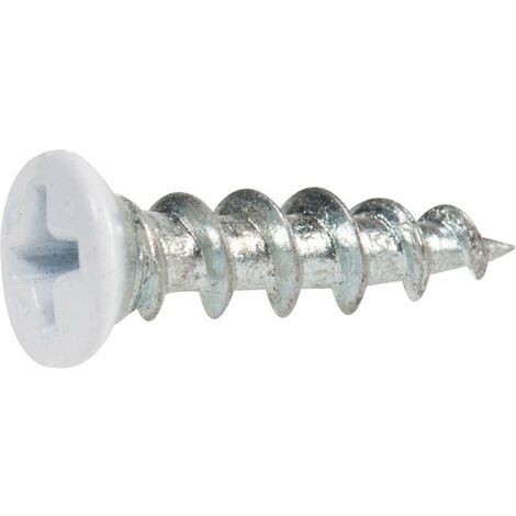 Vis menuiserie PVC - Scell-it - Tête laquée blanche - Acier zingué - 4,2 x 25 mm - Boîte de 1000