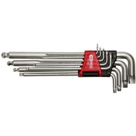 KS Tools - Jeu de 9 clés mâles 6 pans spéciale empreinte de vis abîmée - 151.2800