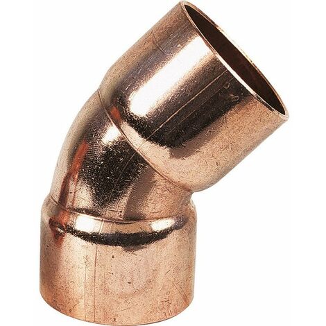 Raccord cuivre coudé 45° à souder - Femelle - diamètre 10 mm
