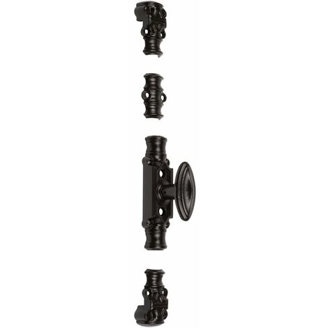 Crémone rustique en fonte – Longueur 40mm – Profondeur 16mm – Poignée bouton – Pour bois dur et teck – Jardinier Massard - RY 16 D