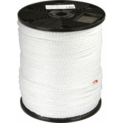 Cordage polypropylène Corderies Tournonaises - 3 torons - Longueur 250 m - Diamètre 6 mm