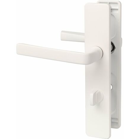 Poignée de porte intérieure - Kaza - Vachette - Blanc alba - Condamnation - 195 mm