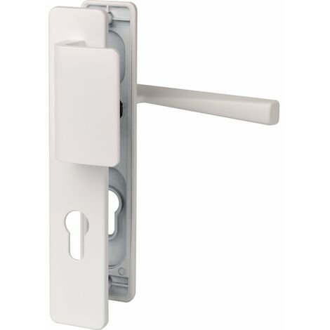 Poignée de porte palière - Kaza- Vachette - Blanc alba - Clé I - 195 mm