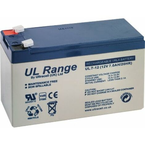 Sewosy – Batterie pour motorisation de portail 12V – 7Ah étanche – Faible auto-décharge – Format compact en ABS pour usage prolongé