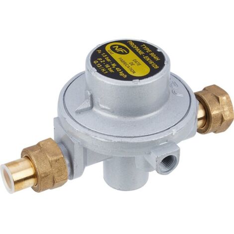 Favex – Détendeur gaz propane 40 kg/h – Pression 1.5 bar – Filetage M20 x 150 – Sortie à souder 12 – NF pour installations sécurisées