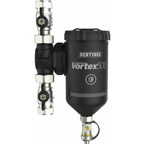 Sentinel – Filtre anti boue Eliminator Vortex 500 – Système de filtration magnétique 9000 Gauss – Débit max 50 l/min – Pour installations chauffage