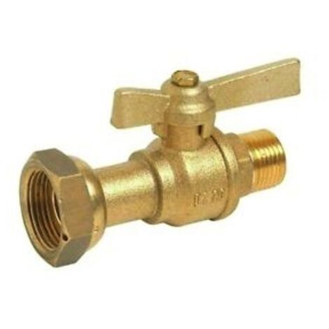 Sferaco – Vanne à sphère laiton mâle-femelle PN20 – Raccord écrou tournant F20X27 M20X27 – Pression 20 Bars – Température -10°C à +120°C