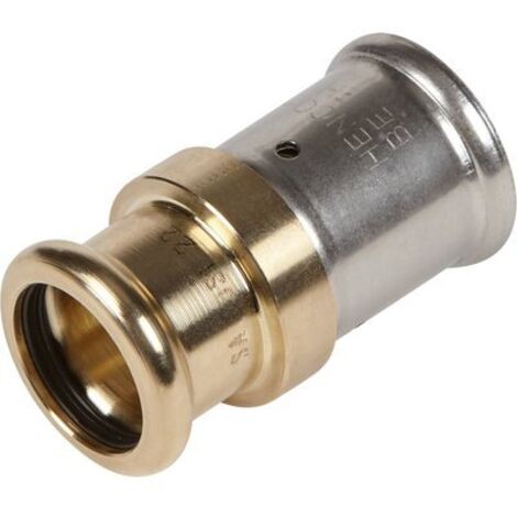 Henco – Raccord multicouche à sertir droit 16x14 en laiton – Connexion rapide pour tube cuivre – Pression 16 bar – Applications eau potable et chauffage - 36P-1614P