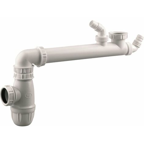 Valentin – Siphon gain de place 1 bac – Diamètre 40 mm – Déporté pour espaces confinés – Vidage machine à laver (1/5)