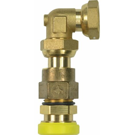 Coude 90° de transition PLT Flexiclic – Raccord gaz femelle DN 20 – Filetage 3/4' pour gaz naturel et GPL – Joint inclus – Chuchu Decayeux