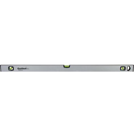 Niveau à bulle aluminium 100 cm – Précision 1 mm/m – 3 fioles dont 1 à 45° – Pour usage professionnel – Outibat