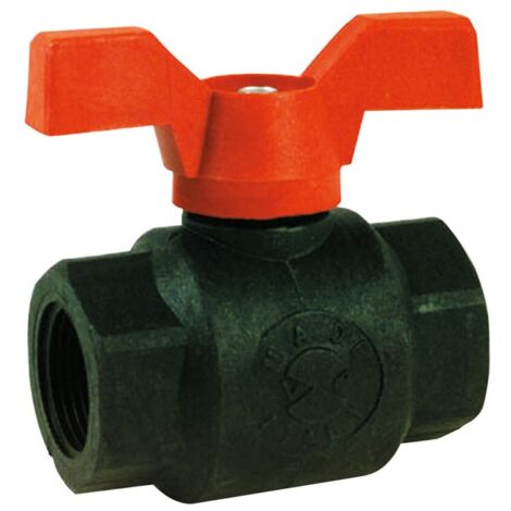 Capvert – Vanne papillon gainée polypropylène femelle/femelle 15x21 – Raccord pour arrosage enterré – Contrôle de débit d'eau efficace - 220L015F