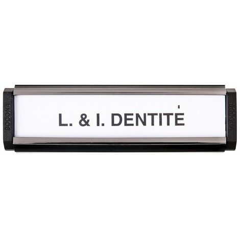 Porte-étiquette pvc 94mm – Finition chromée argent – Accessoire de signalisation pour environnements divers – Socona