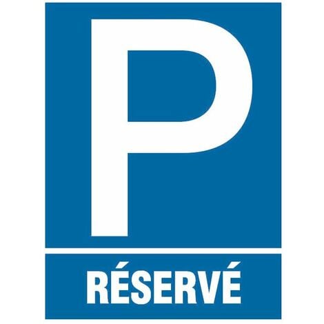 Panneau Parking Réservé à La Clientèle - Rigide 300mm - 4060453 Blanc