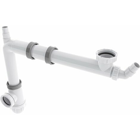 Valentin – Vidage complet lavabo 1 bac – Tubulure bi-matière – Sortie diamètre 40 mm – Hauteur sous évier 65,5 mm – Débit 52 l/mn - 78060000100