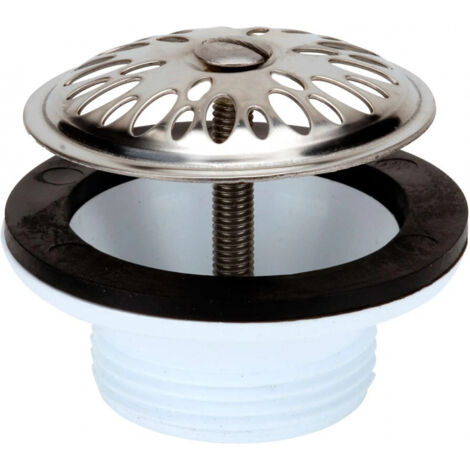 Nicoll – Bonde d'urinoir à grille bombée 60mm – Drainage efficace – Polypropylène et élastomère – Prévention des obstructions (1/5)