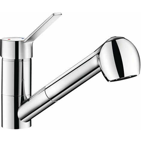 Delabie – Mitigeur de cuisine à douchette extractible – Hauteur 105 mm – Longueur 200 mm – Cartouche céramique Ø 40 mm – Débit 12 l/min à 3 bar (1/6)