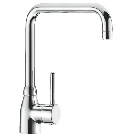 Delabie – Mitigeur d'évier mécanique avec bec orientable 200 mm – Corps en laiton chromé – Débit 5 l/mn – Installation sur plage - 2506T2 (1/2)