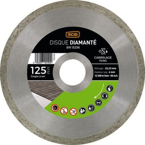 Disque diamanté carrelage universel SCID - Diamètre 125 mm (1/3)
