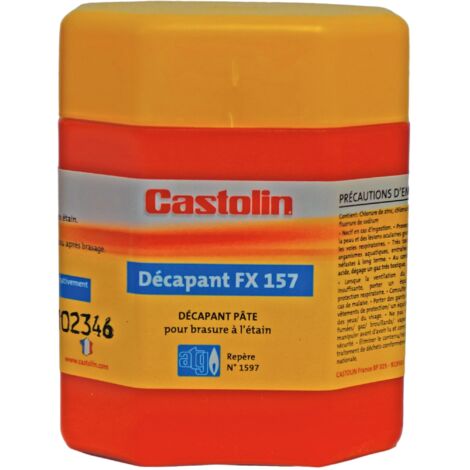 Castolin – Décapant liquide FX 157 – Pour brasage tendre métaux cuivreux et inox – Agrément Gaz ATG n°1597 – Compatible avec alliage 157 Gaz
