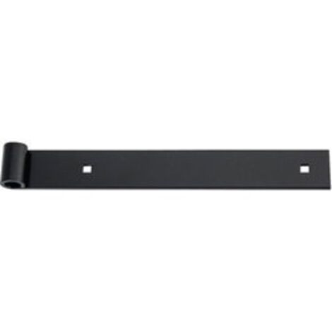 Torbel – Penture à bout droit noir percée – Longueur 1000 mm – Diamètre trou max 16 mm – Pour bois dur et teck – Épaisseur 6 mm
