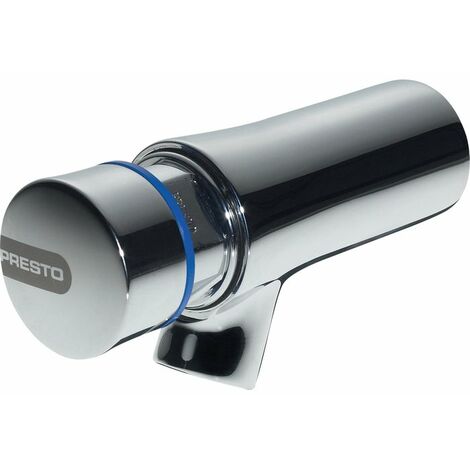 Presto – Robinet poussoir temporisé mural 65mm – Eau froide 15 secondes – Tête interchangeable – Pression 1 à 5 bars