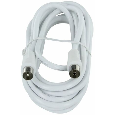 Prolongateur coaxial mâle/femelle 3 m – Diamètre 9,52 mm – Pour connexions TV en libre-service – Câble flexible haute performance – Dhome