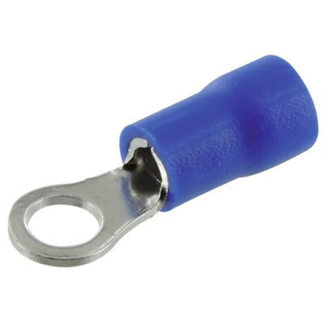 Cosse pré-isolée - Ronde - Dhome - Section de 1,5 à 2,5 mm² - diamètre 4,3 mm - Bleu - Sachet de 10 (1/3)