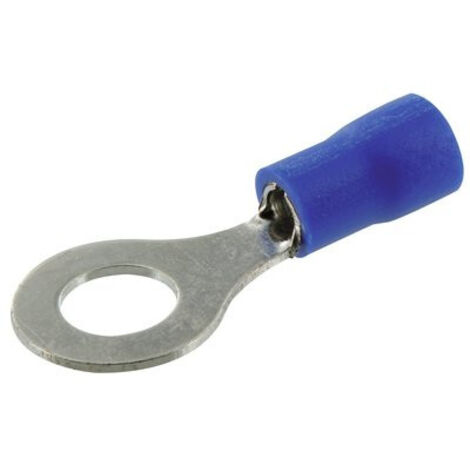 Cosse pré-isolée - Ronde - Dhome - Section de 1,5 à 2,5 mm² - diamètre 6,5 mm - Bleu - Sachet de 10 (1/4)