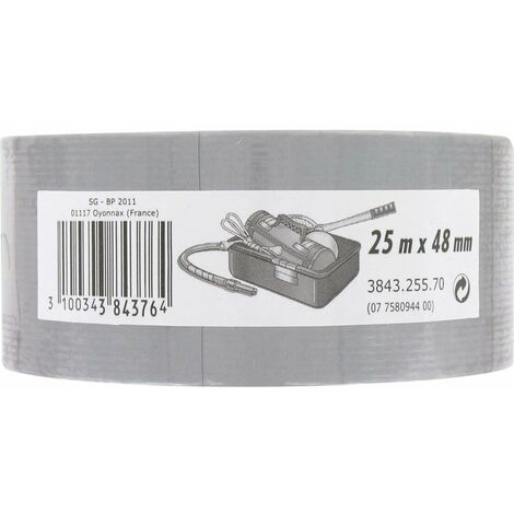 Toile grise étanchéité ou bande de réparation GPI - Gris - Longueur 25 m - Largeur 48 mm (1/2)