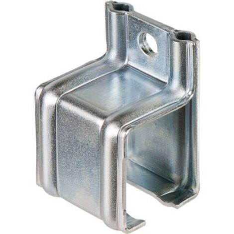 Mantion – Support de rail mural en acier zingué blanc – Capacité 150 kg – Pour rails H.50 x l.40 mm et 35 x 30 mm – Fixation solide pour systèmes coulissants