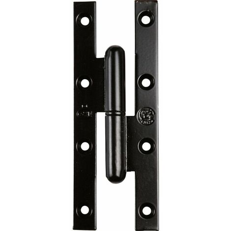 Paumelle renforcée roulée droite 140 x 55 mm – Pour volets – Charge maximale par paumelle – Épaisseur 3 mm – Largeur 15 mm – Clemenson