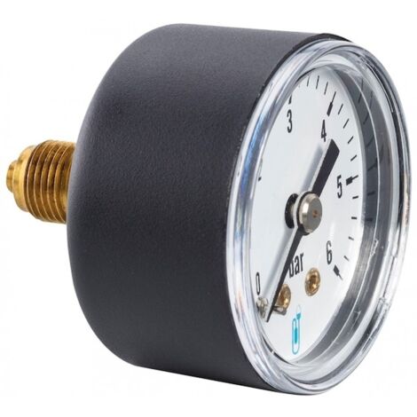 Distrilabo – Manomètre axial 4 bar en ABS – Raccord 1/4' – IP43 pour applications chauffage – Protection contre projections d'eau