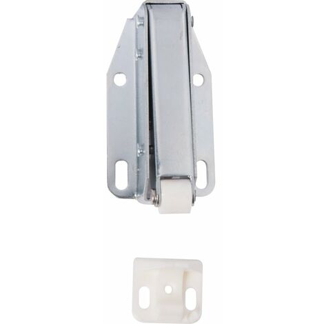 Loqueteau ressort QUICK à visser – Acier zingué brillant – Pour meubles de rangement – Mécanisme d'ouverture facile et silencieux – Hafele