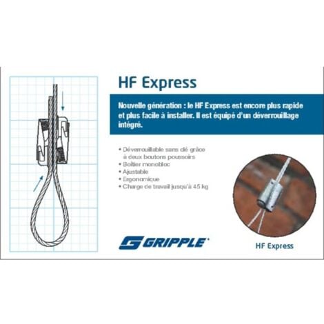 Câble acier de suspension HF Express GRIPPLE - 1000 mm - Gripple