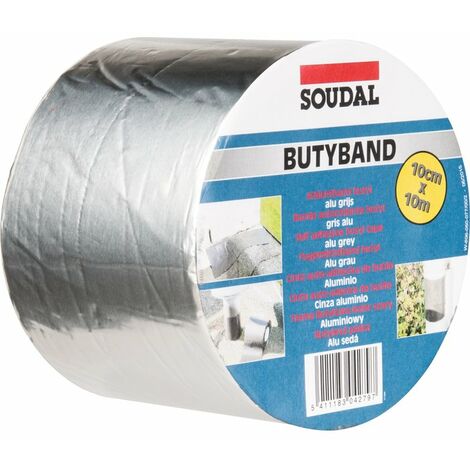 Soudal – Rouleau d'étanchéité 150 mm – 10 m – Mastic butyl adhésif – Résistance UV et température -30°C à +80°C