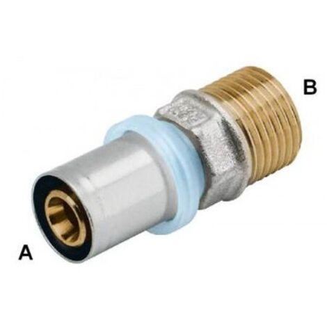 Raccord droit mâle - Diamètre 16 mm - M 3/8' - RBM (1/3)